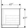 Шкаф GEBERIT ICON 840092000 89 см платиновый