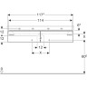 Тумба под раковину GEBERIT XENO² 500.517.00.1 120 см
